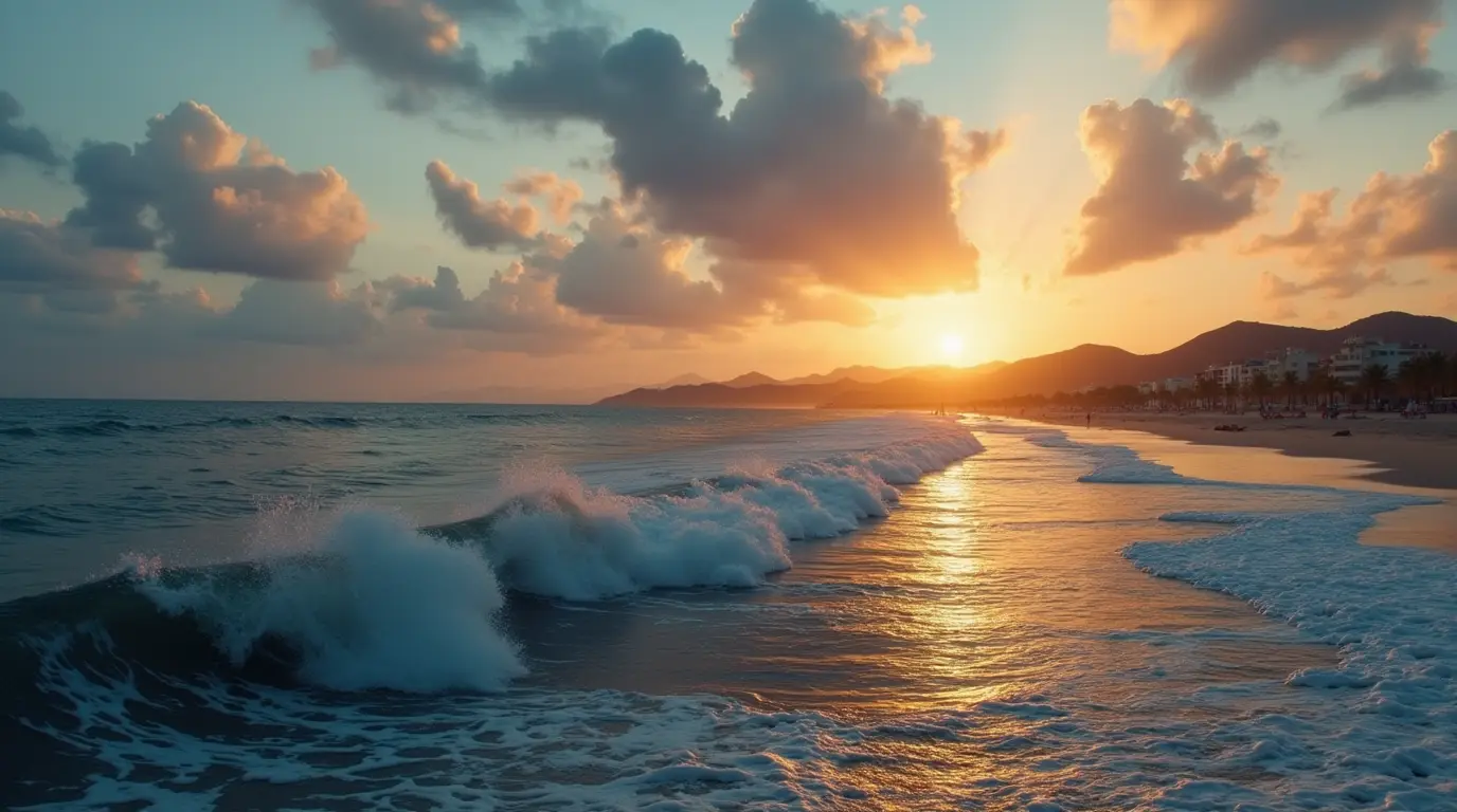 Mar en calma al amanecer, símbolo de paz interior