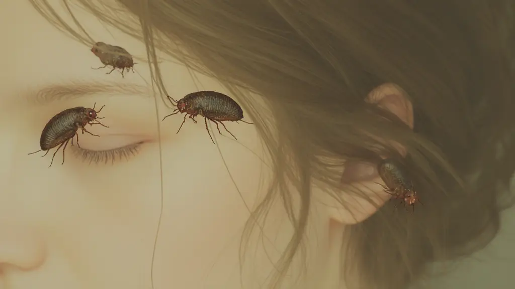 Piojos en la cabeza como símbolo de preocupaciones