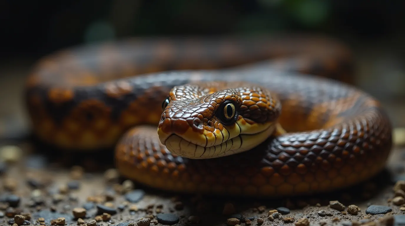 Serpiente negra representando emociones ocultas